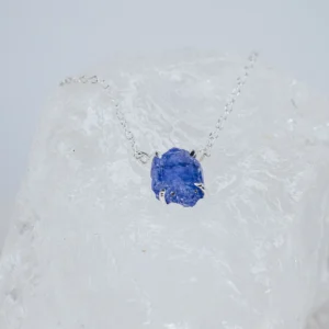 Tanzanite silver necklace